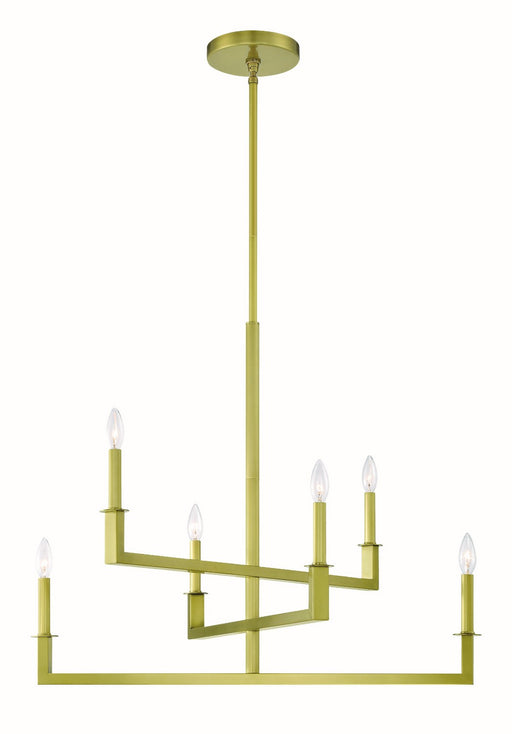 Crystorama DNT-6036-AG Dante Six Light Chandelier Aged Brass Main Image.jpg
