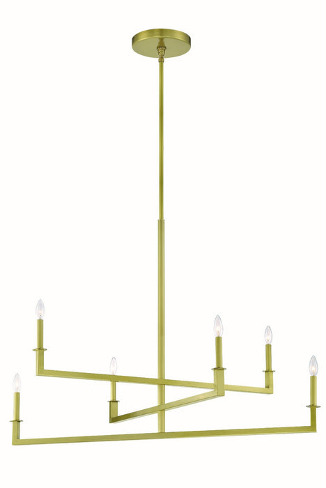 Crystorama DNT-6046-AG Dante Six Light Chandelier Aged Brass Main Image.jpg
