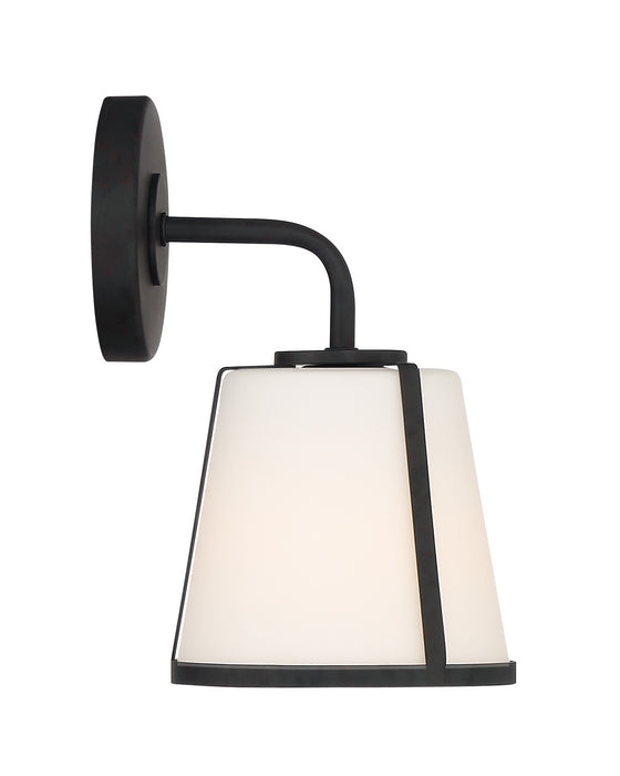 Crystorama FUL-911-BK Fulton One Light Wall Sconce Black Main Image.jpg