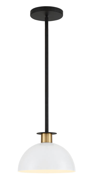 Crystorama GIG-813-BK-AG Gigi One Light Pendant Black / Aged Brass Main Image.jpg