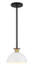 Crystorama GIG-813-BK-AG Gigi One Light Pendant Black / Aged Brass Main Image.jpg