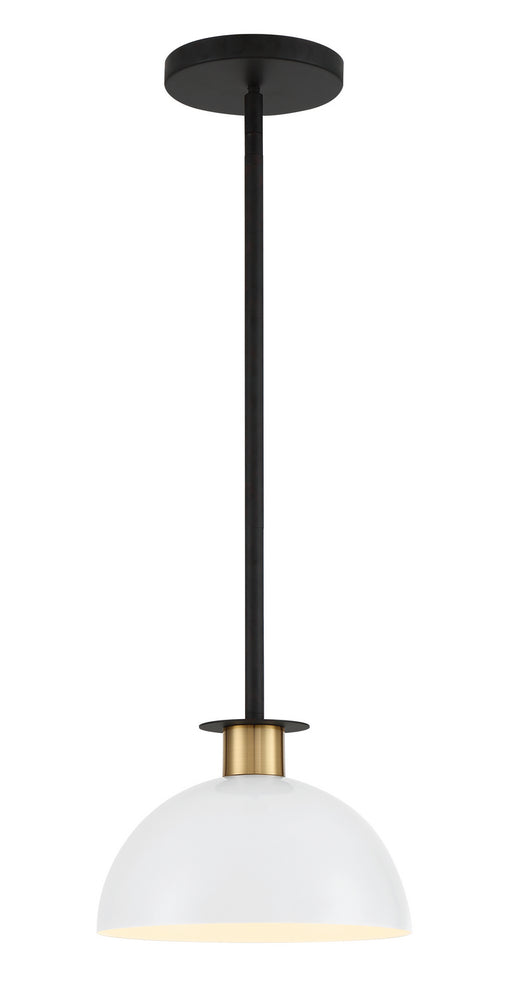 Crystorama GIG-813-BK-AG Gigi One Light Pendant Black / Aged Brass Main Image.jpg