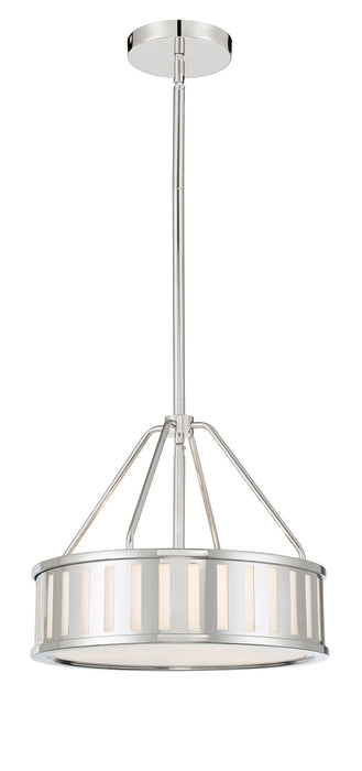 Crystorama KEN-8303-PN Kendal Three Light Pendant Polished Nickel Main Image.jpg