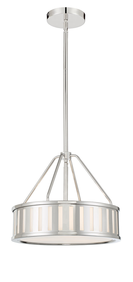 Crystorama KEN-8303-PN Kendal Three Light Pendant Polished Nickel Main Image.jpg
