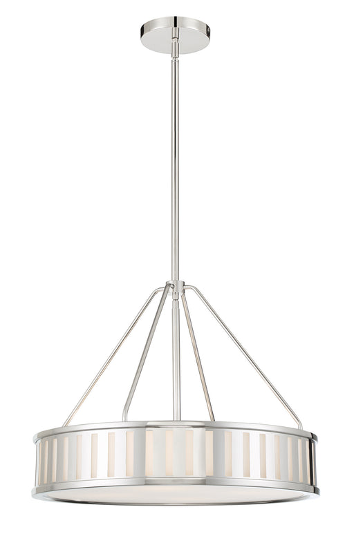 Crystorama KEN-8304-PN Kendal Four Light Pendant Polished Nickel Main Image.jpg