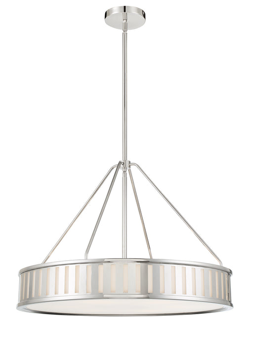 Crystorama KEN-8306-PN Kendal Six Light Pendant Polished Nickel Main Image.jpg