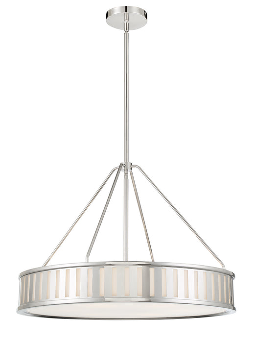Crystorama KEN-8306-PN Kendal Six Light Pendant Polished Nickel Main Image.jpg