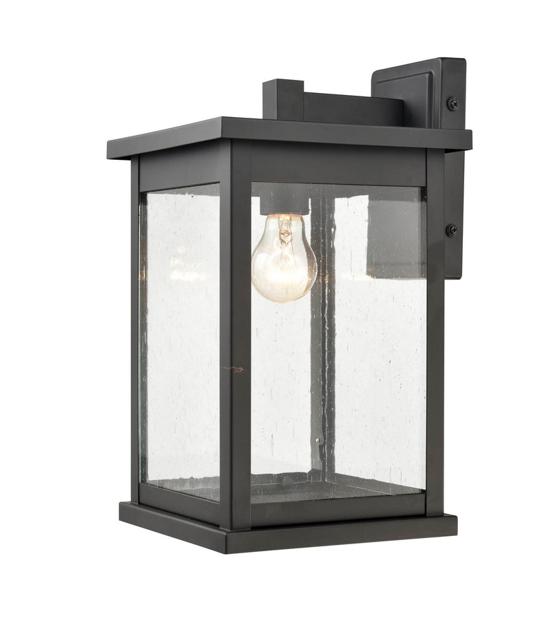 Millennium 4121-PBK Bowton One Light Outdoor Hanging Lantern, Powder Coat Black Main Image.jpg