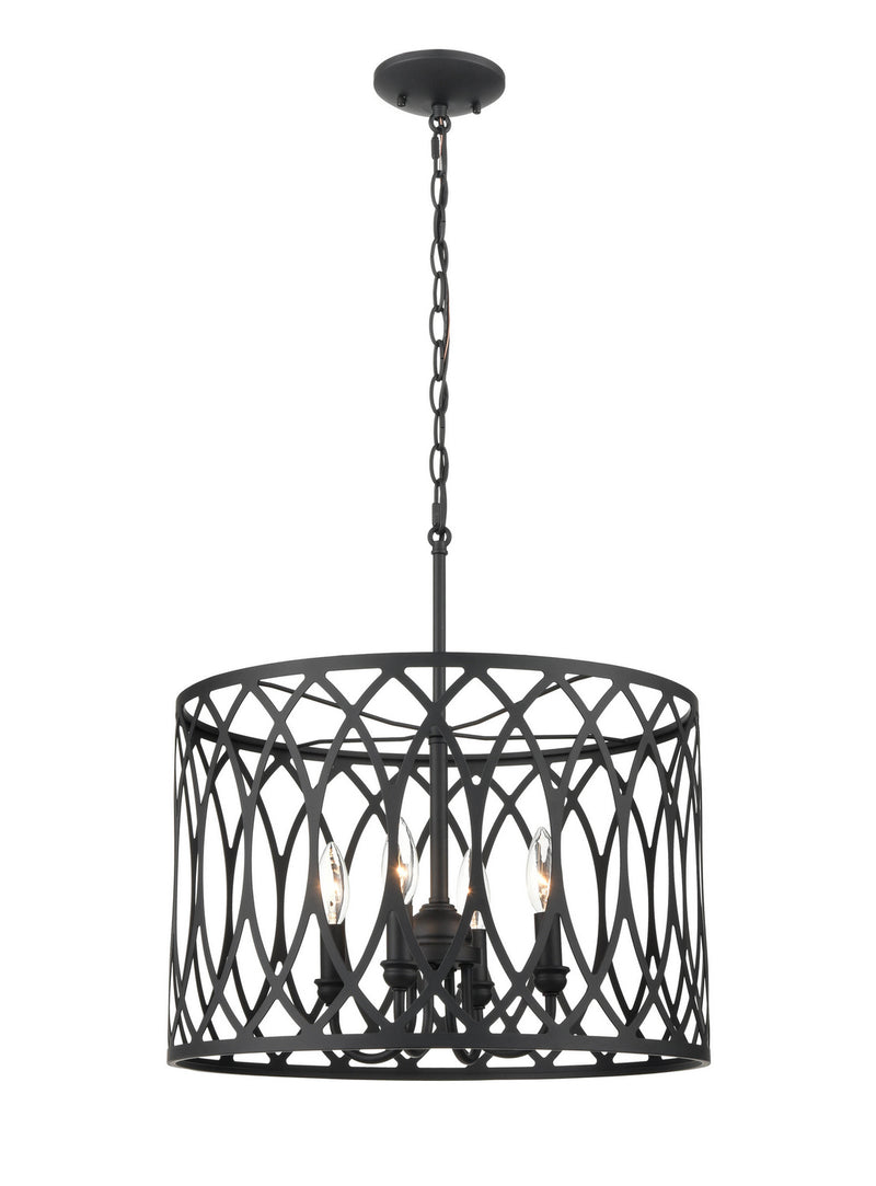 Millennium 4214-MB Arelyn Four Light Pendant, Matte Black Main Image.jpg
