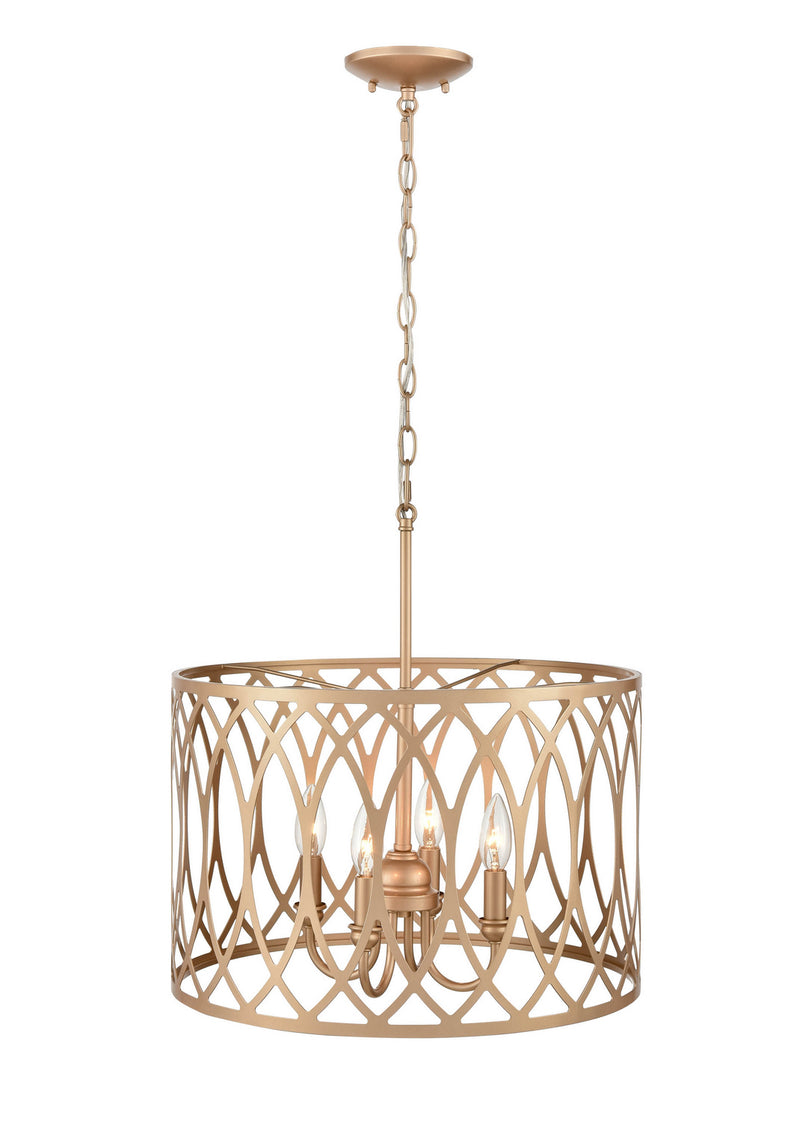 Millennium 4214-PMG Arelyn Four Light Pendant, Painted Modern Gold Main Image.jpg