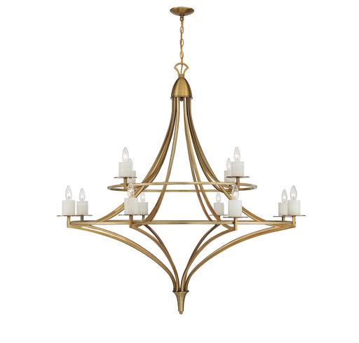 Savoy House 1-1672-12-322 12 Light Chandelier, Warm Brass