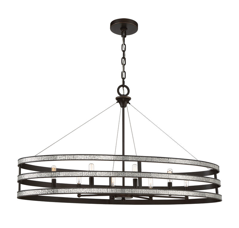 Savoy House 1-1709-8-13 Eight Light Linear Chandelier, English Bronze