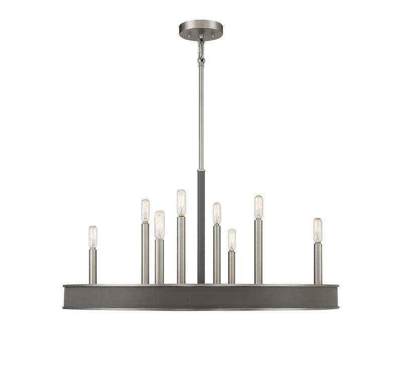 Savoy House 1-1715-8-154 Eight Light Chandelier, Antique Nickel