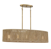 Savoy House 1-1738-5-320 Five Light Chandelier, Warm Brass/Rope
