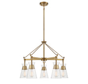 Savoy House 1-1832-5-322 Five Light Chandelier, Warm Brass