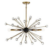 Savoy House 1-1857-6-62 Six Light Chandelier, Como Black w/Gold