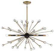 Savoy House 1-1858-6-62 Six Light Chandelier, Como Black w/Gold