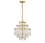 Savoy House 1-1865-3-322 Three Light Mini Chandelier, Warm Brass