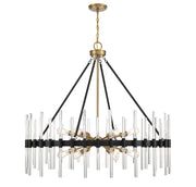 Savoy House 1-1934-12-143 12 Light Chandelier, Matte Black w/Warm Brass