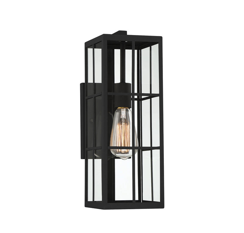Savoy House 5-1989-BK One Light Outdoor Wall Lantern, Matte Black