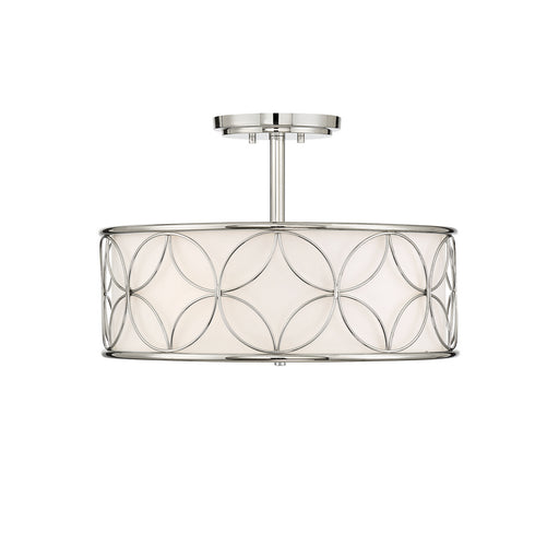 Savoy House 6-1953-4-109 Four Light Semi-Flush Mount, Polished Nickel