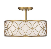 Savoy House 6-1953-4-322 Four Light Semi-Flush Mount, Warm Brass
