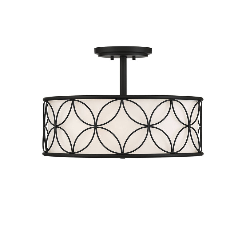 Savoy House 6-1953-4-89 Four Light Semi-Flush Mount, Matte Black