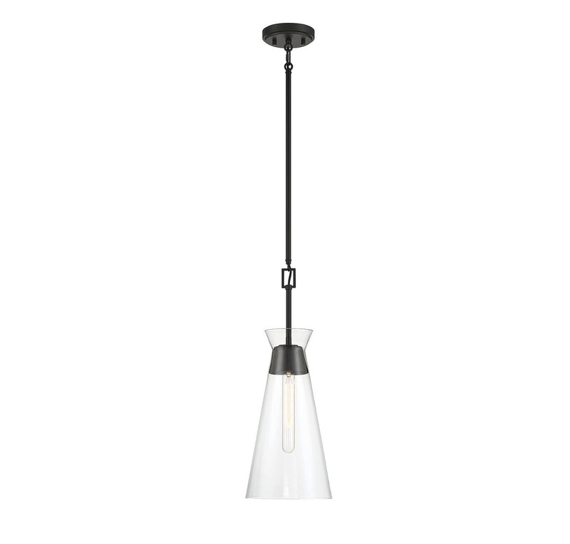 Savoy House 7-1831-1-89 One Light Pendant, Matte Black