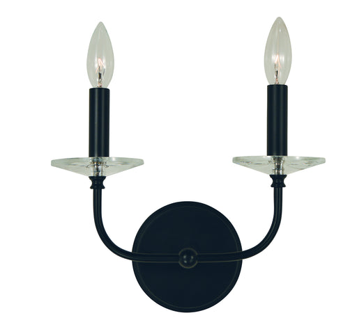 Framburg L1162 MBLACK Ashley Two Light Wall Sconce, Matte Black Main Image.jpg