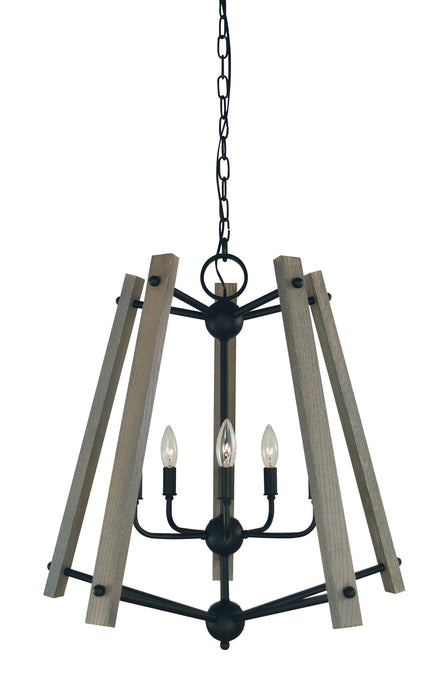 Framburg L1137 MBLACK Meredith Five Light Chandelier, Matte Black Main Image.jpg