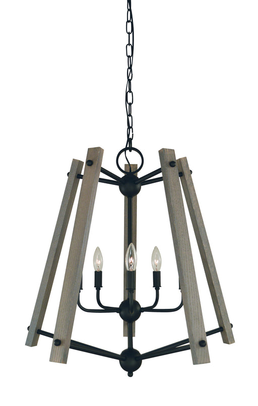 Framburg L1137 MBLACK Meredith Five Light Chandelier, Matte Black Main Image.jpg