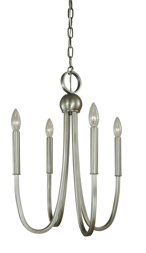 Framburg L1127 BN Alexandria Four Light Chandelier, Brushed Nickel Main Image.jpg