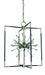 Framburg L1118 BN/MBLACK Zeta Eight Light Chandelier, Brushed Nickel with Matte Black Accents Main Image.jpg