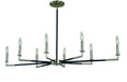 Framburg L1088 BN/MBLACK Schiller Eight Light Chandelier, Brushed Nickel with Matte Black Accents Main Image.jpg