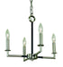 Framburg L1084 BN/MBLACK Schiller Four Light Chandelier, Brushed Nickel with Matte Black Accents Main Image.jpg