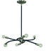 Framburg L1056 BN/MBLACK Eloise Six Light Chandelier, Brushed Nickel with Matte Black Accents Main Image.jpg