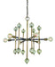 Framburg L1048 AB/MBLACK Gamma Six Light Chandelier, Antique Brass with Matte Black Accents Main Image.jpg