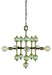 Framburg L1045 AB/MBLACK Gamma Five Light Chandelier, Antique Brass with Matte Black Accents Main Image.jpg