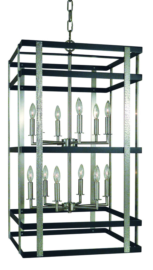 Framburg L1032 BN/MBLACK Montreaux 12 Light Chandelier, Brushed Nickel with Matte Black Accents Main Image.jpg