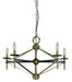 Framburg L1025 AB/MBLACK Fleurette Five Light Chandelier, Antique Brass with Matte Black Accents Main Image.jpg