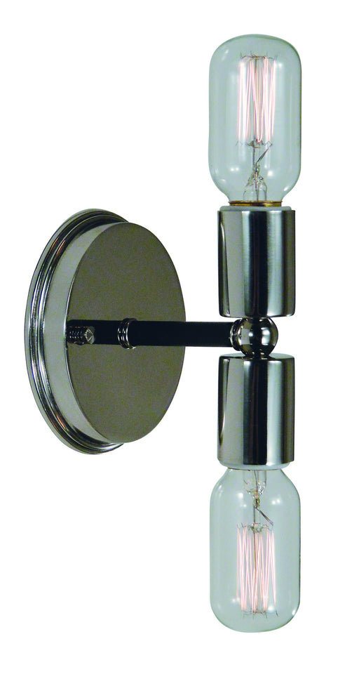 Framburg L1012 PN/MBLACK Gyrate Two Light Wall Sconce, Polished Nickel with Matte Black Accents Main Image.jpg