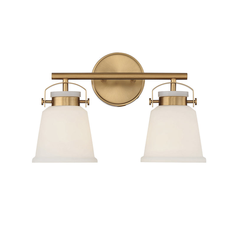 Savoy House 8-1627-2-322 Two Light Bathroom Vanity, Warm Brass
