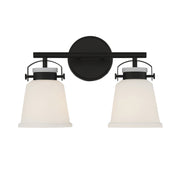 Savoy House 8-1627-2-BK Two Light Bathroom Vanity, Matte Black
