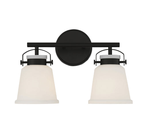 Savoy House 8-1627-2-BK Two Light Bathroom Vanity, Matte Black