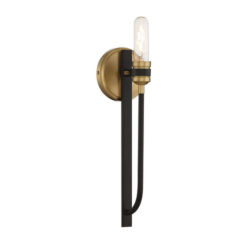Savoy House 9-1918-1-77 One Light Wall Sconce, Bronze with Brass Accents
