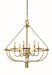 Framburg 5680 BR West Town Six Light Chandelier, Brushed Brass Main Image.jpg