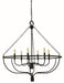 Framburg 5686 MBLACK West Town Six Light Chandelier, Matte Black Main Image.jpg