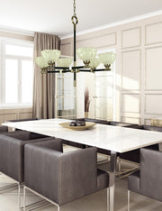 Framburg 5696 PN/MBLACK Stonebridge Five Light Chandelier, Polished Nickel/Matte Black Alternate Image.jpg