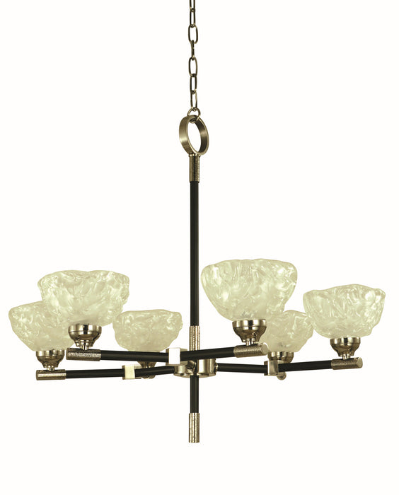 Framburg 5696 PN/MBLACK Stonebridge Five Light Chandelier, Polished Nickel/Matte Black Main Image.jpg