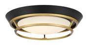 George Kovacs P5371-689-L Beam Me Up LED Flush Mount, Coal And Satin Brass Main Image.jpg
